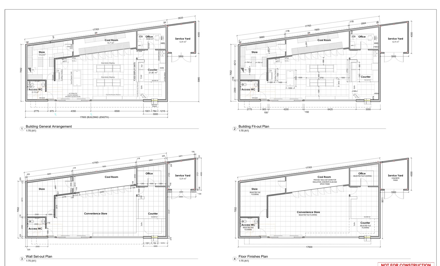 Floor plan and fit-out from a Sydney Plans DA set